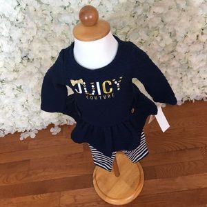 Juicy Couture Matching Navy Blue Set 3-6 Months